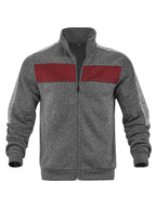 Herren Sportliche Fleecejacke mit hohem Kragen und reflektierenden Akzenten R&B