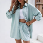 Damen lässiger Kurzarmanzug R&B