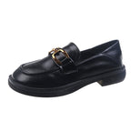 Damen elegante Mokassins mit modischem Riemen und rutschfester Sohle R&B