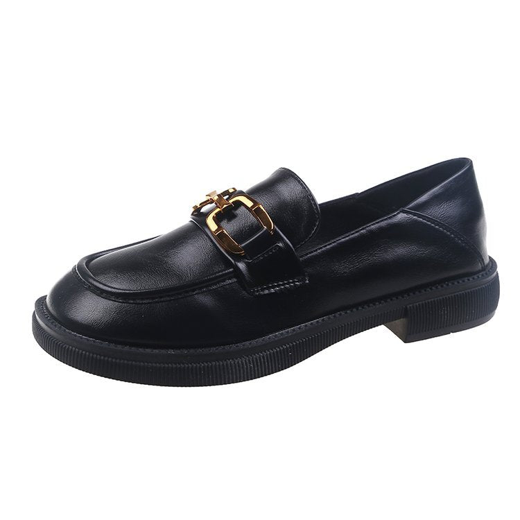 Damen elegante Mokassins mit modischem Riemen und rutschfester Sohle R&B