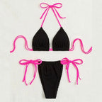 Damen Triangel-Bikini mit raffinierten Schnürdetails