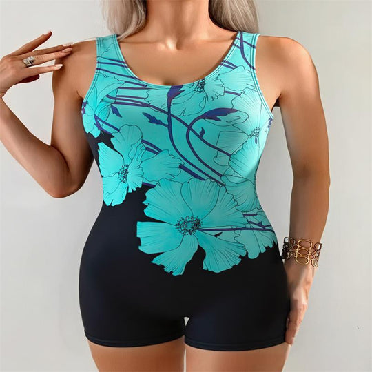 Damen Einteiler Badeanzug mit modernem Grafikdesign und elegantem Schnitt R&B