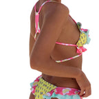 Damen Triangel-Bikini mit verspieltem Rüschen-Design und verstellbarem BindR&Band R&B