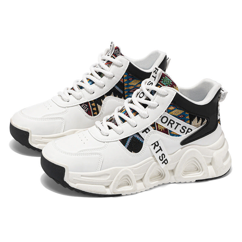 Damen Sportliche Sneakers mit buntem Mesh-Einsatz und dämpfender Sohle R&B