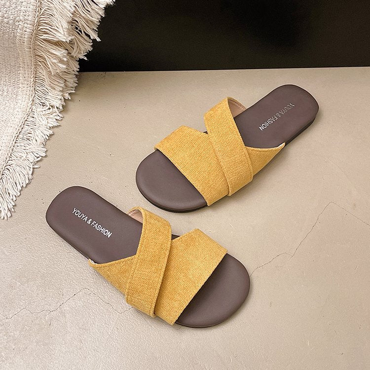Damen bequeme Riemensandalen mit geschwungenen Riemen R&B