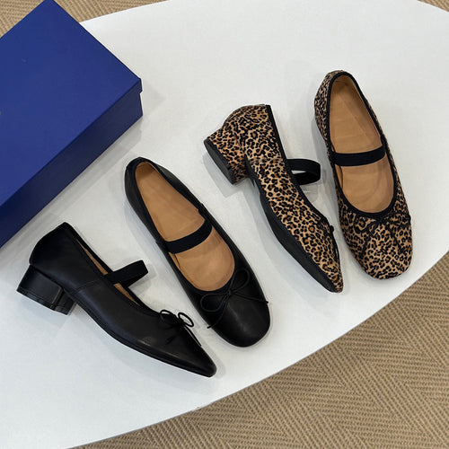 Damen Elegante Ballerinas mit Schleifen-Detail R&B