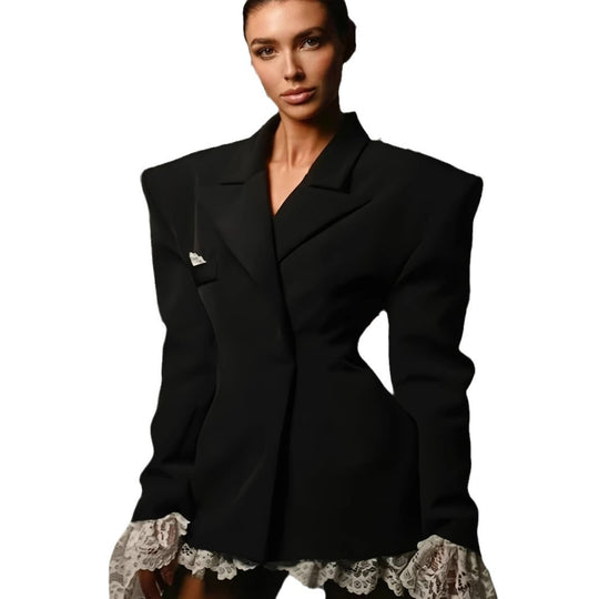 Damen Oversized Blazer mit innovativem Schnitt und elegantem Design R&B