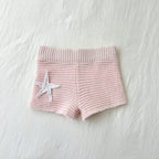 Damen kurze Strickshorts mit maritimer Applikation R&B