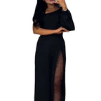 Asymmetrischer einseitiger Damen-Jumpsuit mit Paillettenpanel R&B