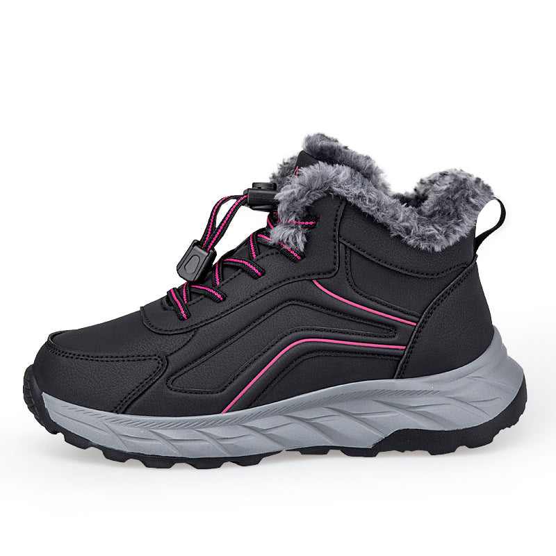 Damen warme Winterstiefel mit innovativem Schnellverschluss und rutschfester Sohle R&B