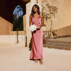 Damen Elegantes und Figurbetontes Abendkleid mit Tiefem V-Ausschnitt und Schmalem Schnitt R&B