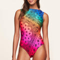 Damen Einteiliger Badeanzug mit buntem Bandana-Design R&B