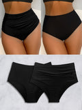 Damen Hochtaillierte Bikini-Hose mit vielseitigem Raffungselement und figurformendem Schnitt R&B