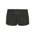 Damen Designer Denim-Shorts mit Streifenmuster und taillierter Passform R&B