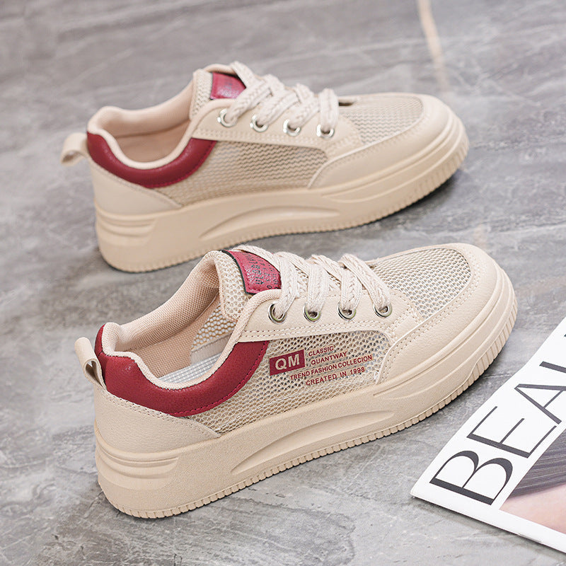 Damen Atmungsaktive Freizeitsneaker mit modischen Netzdetails