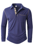 Herren Langarm Poloshirt R&B