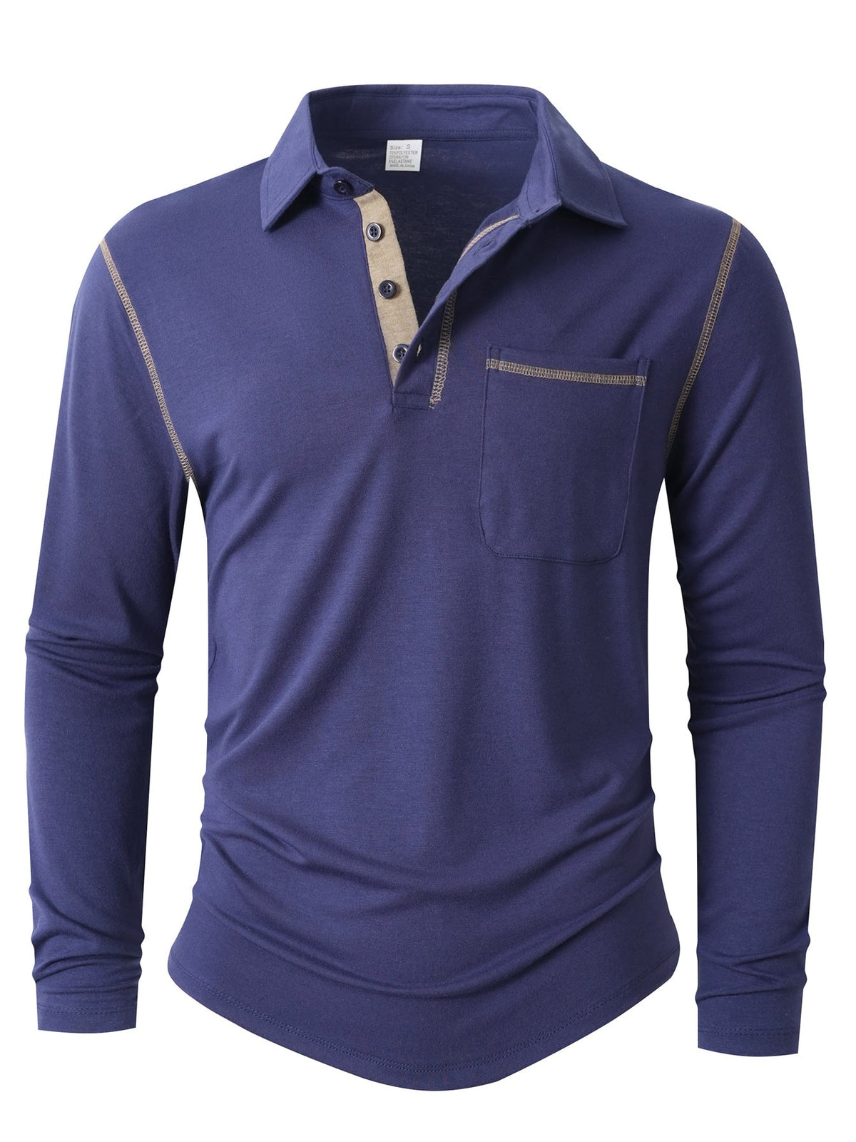 Herren Langarm Poloshirt R&B