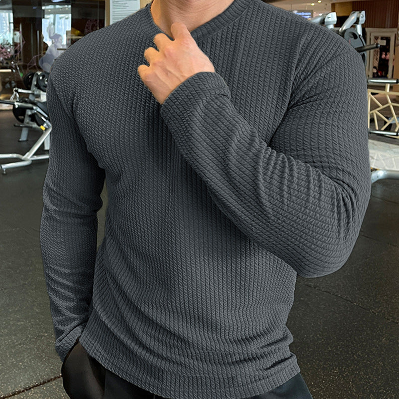 Herren Langarmshirt mit strukturiertem Gewebe R&B