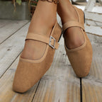Damen Elegante und bequeme Ballerinas mit verstellbarem Riemen R&B