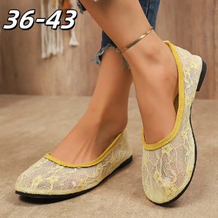 Damen Ballerinas aus zarter Spitze R&B