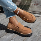 Damen Mokassin-Schuhe mit eleganter Verzierung und robuster Sohle R&B