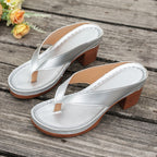 Damen Elegante hochhackige Zehentrenner-Sandalen