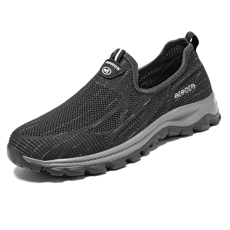 Damen Sportliche Slip-On Schnürschuhe mit atmungsaktiver Oberflächenstruktur und dämpfender Sohle R&B