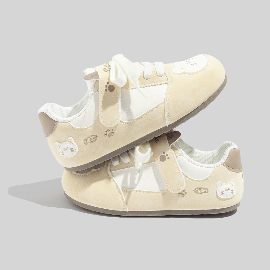 Damen Sneakers mit niedlichem Katzenmotiv und bequemer Dämpfung R&B