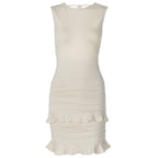 Damen Kurzes Wickelkleid mit asymmetrischem Saum und Rüschen R&B