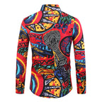 Damen Langarmshirt mit asymmetrischem Schnitt und buntem Grafikdruck