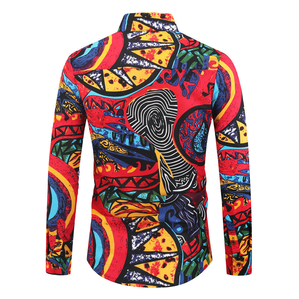 Damen Langarmshirt mit asymmetrischem Schnitt und buntem Grafikdruck