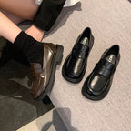 Damen Modische Loafers mit breitem Klettverschluss und robuster Sohle R&B