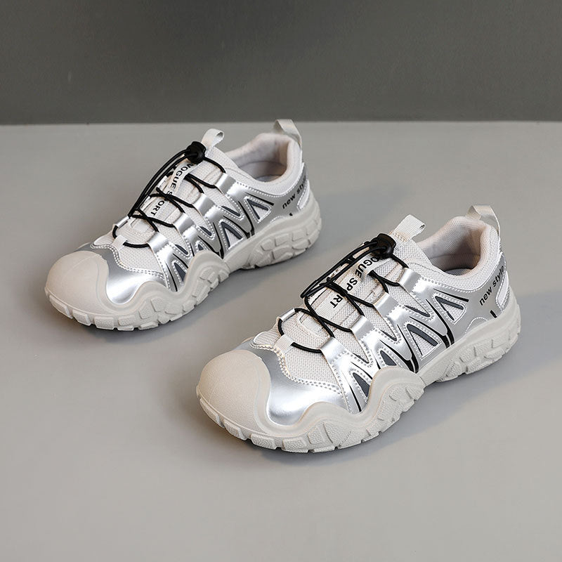 Damen Sportliche Leichtgewicht-Sneaker mit atmungsaktiver Mesh-Oberfläche und rutschfester Sohle R&B