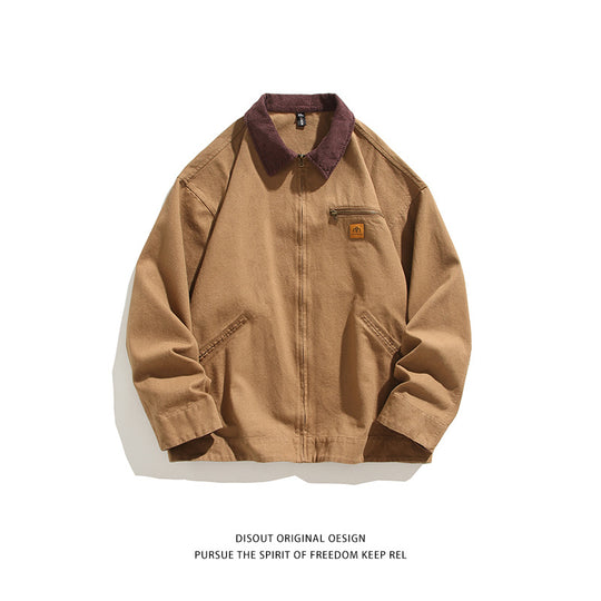 Herren robuste Freizeitjacke mit hohem Kragen und praktischen Taschen R&B