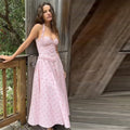 Damen Abendkleid mit floralen Mustern und elegantem Bustier