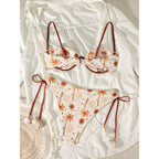 Damen Bikini-Set mit gepolstertem Oberteil und verstellbaren Trägern R&B