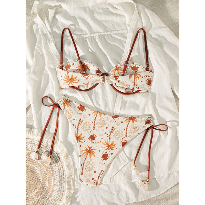 Damen Bikini-Set mit gepolstertem Oberteil und verstellbaren Trägern R&B