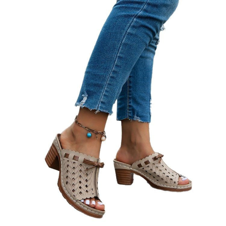 Damen Elegante Sonnenüberraschungs-Sandalen mit modischem Schnitt R&B