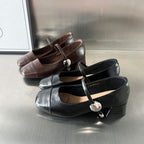 Damen elegante Pumps mit modischem Riemen und bequemer Blockabsatz R&B