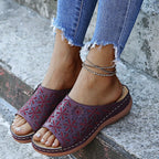 Damen Komfortable Clogs mit floralen Applikationen und anatomischem Fußbett R&B