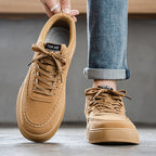 Damen elegante Sneaker mit trendiger Veloursleder-Oberfläche R&B