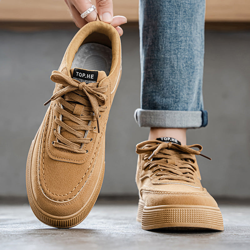Damen elegante Sneaker mit trendiger Veloursleder-Oberfläche R&B