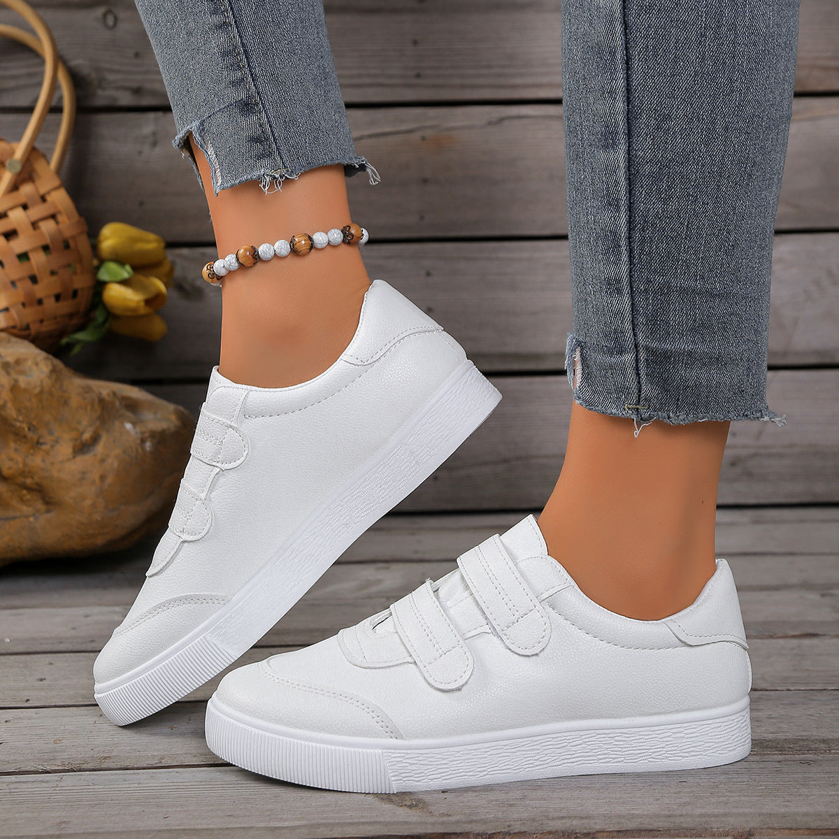 Damen Sneakers mit Klettverschluss und bequemer Innensohle R&B