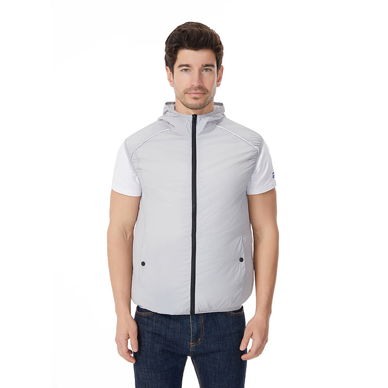 Herren nan leichte wasserdichte Kapuzenjacke winddicht mit reflektierenden Details R&B