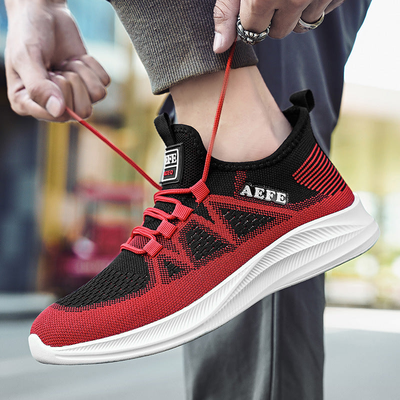 Damen Sportliche Strick-Sneakers mit rutschfester Sohle und atmungsaktivem Obermaterial R&B