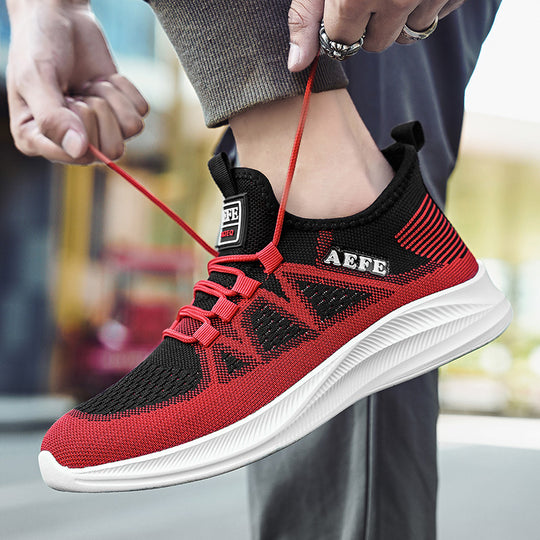 Damen Sportliche Strick-Sneakers mit rutschfester Sohle und atmungsaktivem Obermaterial R&B