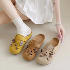 Damen Clogs mit niedlichem Tiermotiv und verstellbarem Riemen R&B