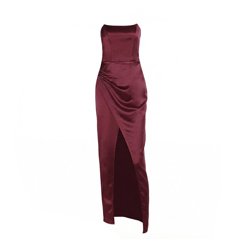 Damen Abendkleid mit schickem Schnitt und luxuriösem Satin R&B
