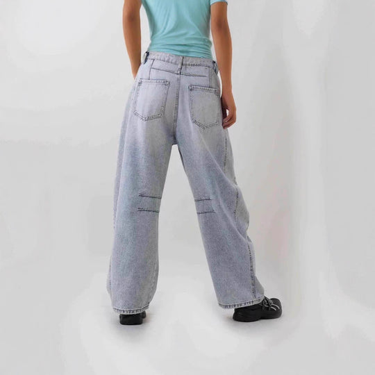 Damen weit geschnittene Destroyed Jeans R&B