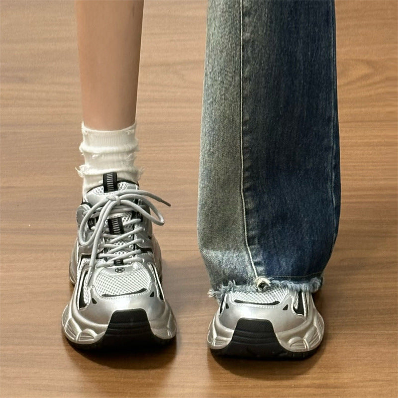 Damen Komfortable Sneakers im sportlichen Design mit atmungsaktiven Mesh-Einsätzen R&B